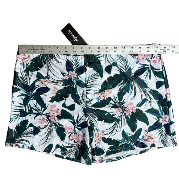 AQUA‎ EVE Tropical Print Swimsuit Bottoms Boy Shorts  sz 20 W Multicolor Stretch - Picture 4 of 8